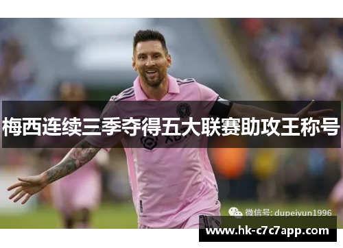 梅西连续三季夺得五大联赛助攻王称号